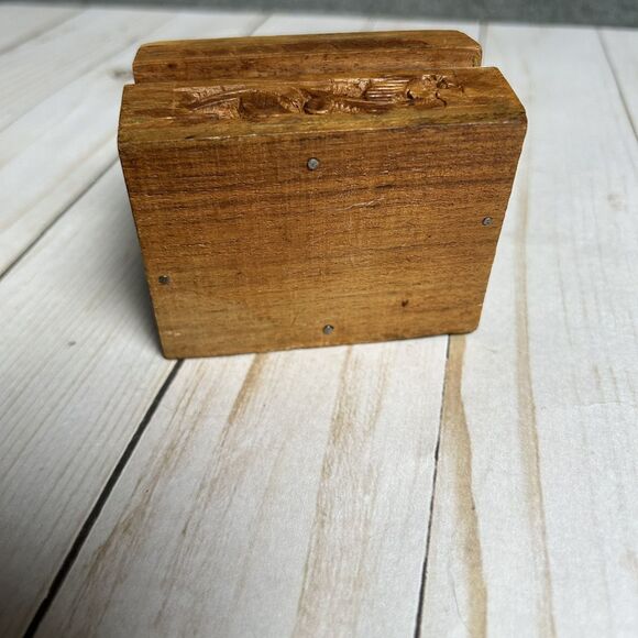 Vintage Wooden Carved Hinged Trinket Jewelry Ring Box 3 X 1.75 in - Picture 5 of 9
